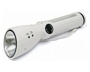 Solar Flashlight/Charger/Radio, Plastic, 7 LEDs, White