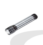 Solar Flashlight Aluminum LED black