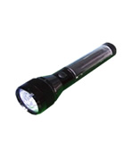 Solar Flashlight Aluminum LED black