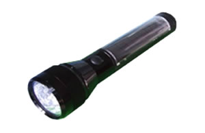 Solar Flashlight Aluminum LED black