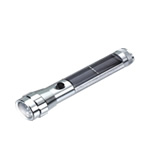 Solar Flashlight Aluminum LED silver